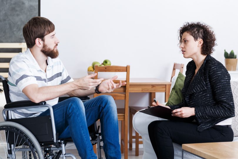 Provider and participant reviewing an NDIS support plan together