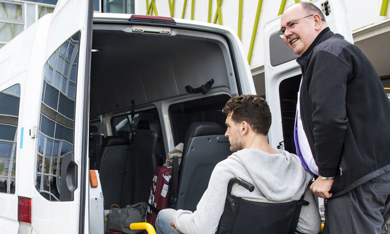 Support worker assisting a participant with everyday personal care
